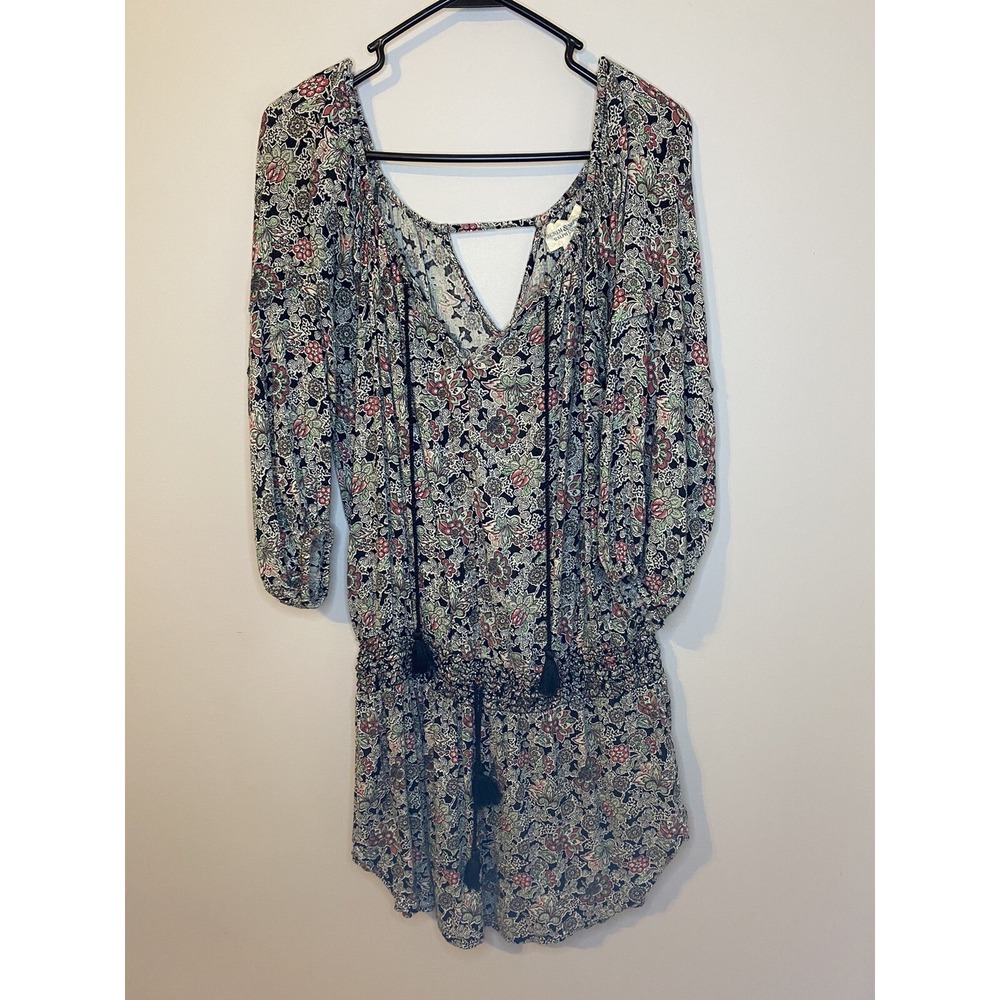 Denim &‎ Supply Ralph Lauren Peasant Top Womens SMALL Floral Smocked Oversized